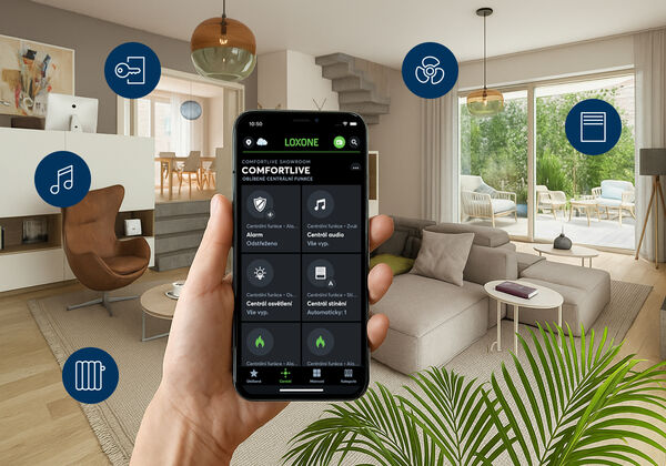 Chytrý komfort s Loxone zajistí maximální pohodlí